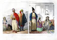 Caucasian Race, Kurds and Persians 1873.Artist: A Portier