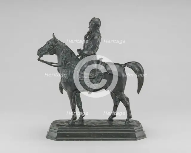 Caucasian Warrior, model c. 1870, cast by 1873. Creator: Antoine-Louis Barye.