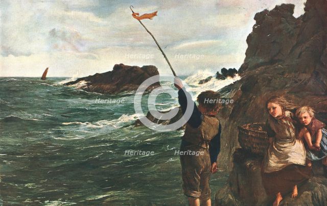 'Caught by the Tide', c1869, (c1902).  Creator: Unknown.