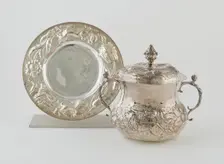 Caudle Cup with Cover and Stand, England, 19th century (Reproduction); 1664/65 (Original). Creator: Unknown