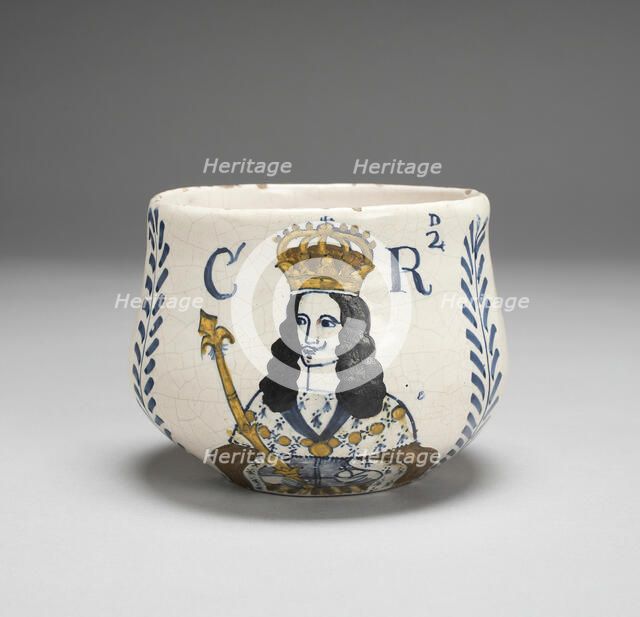 Caudle Cup, Lambeth, 1668. Creator: Unknown.