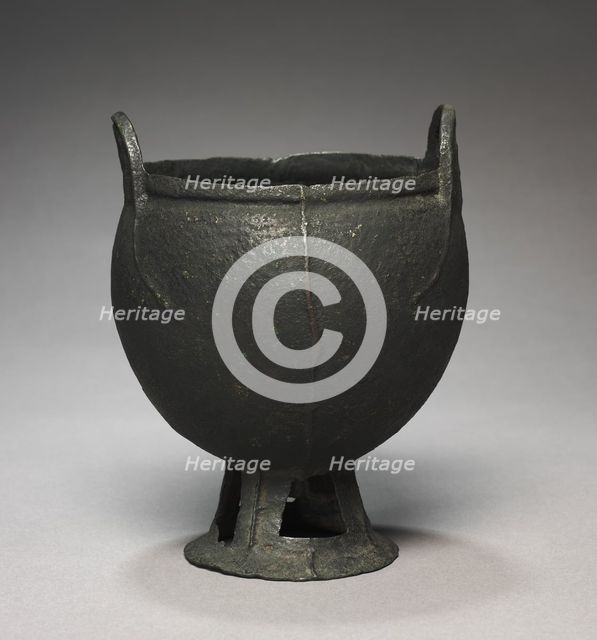 Cauldron on High Rounded Foot, 2nd-1st Century BC. Creator: Unknown.