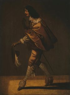 Cavalier Greeting a Lady, (Cavalier with a Hat), 1659. Creator: Jacob Fransz van der Merck