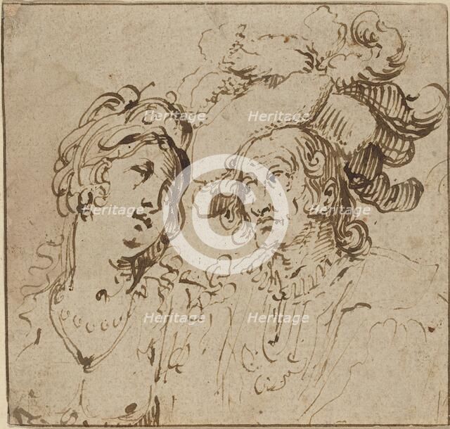 Cavalier with a Harlot, 17th century. Creator: Unknown.