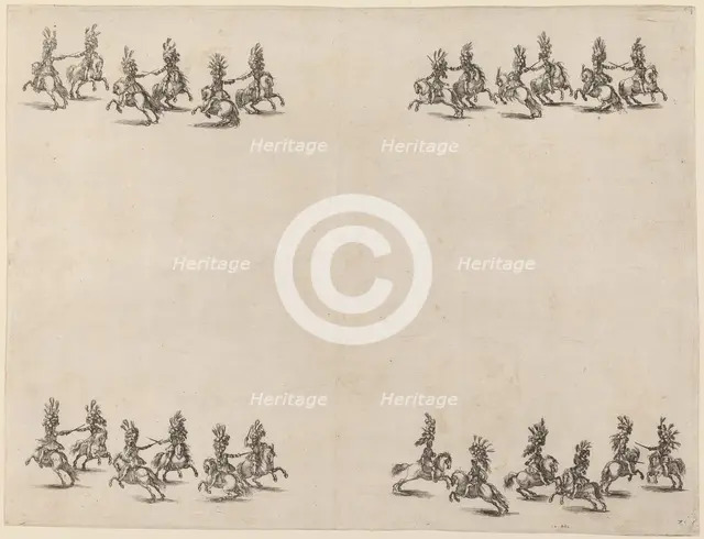Cavaliers Fighting with Swords, 1652. Creator: Stefano della Bella.