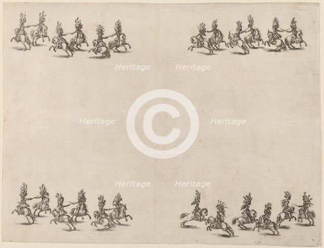 Cavaliers Fighting with Swords, 1652. Creator: Stefano della Bella.