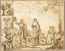 Cavaliers Taking Leave of Their Sweethearts, 1662. Creator: David Balthasar Wagner