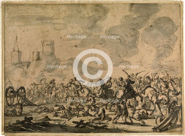 Cavalry and Artillery Battle, n.d. Creator: Unknown.