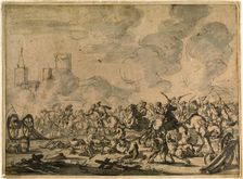 Cavalry and Artillery Battle, n.d. Creator: Unknown
