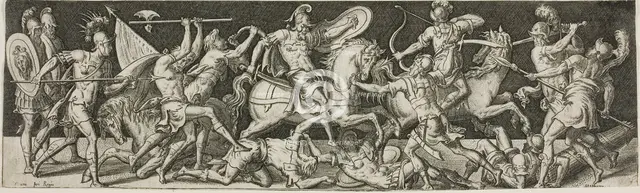 Cavalry and Footsoldiers, 1550/1572. Creator: Etienne Delaune.