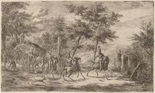 Cavalry and Hay Wagon. Creator: Gerhardus Emaus De Micault