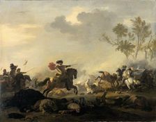 Cavalry Attack, 1680-1700. Creator: Jan van Huchtenburg