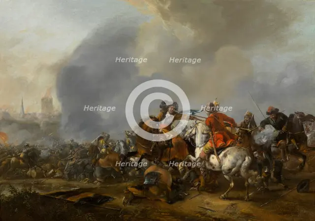 Cavalry Attacking Infantry. Creator: Pieter Wouwerman.