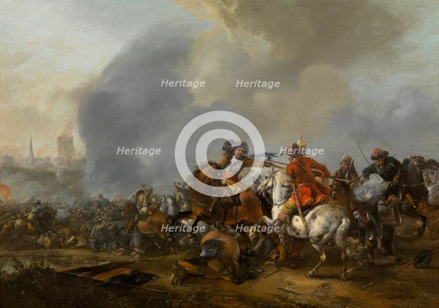 Cavalry Attacking Infantry. Creator: Pieter Wouwerman.