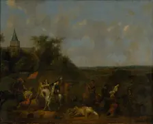 Cavalry battle, 1650-1700. Creator: Unknown