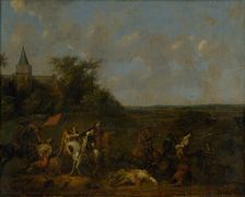 Cavalry battle, 1650-1700. Creator: Unknown