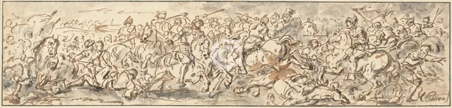 Cavalry Battle. Creator: Walter Paris.