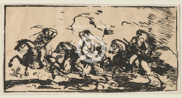 Cavalry Battle, c. 1803. Creator: Anonymous.