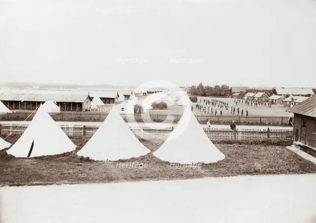 Cavalry camp at Ljungbyhed, Scania, Sweden, 1894. Creator: Unknown.