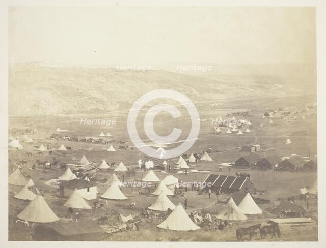 Cavalry Camp, looking towards Kadikoi, 1855. Creator: Roger Fenton.