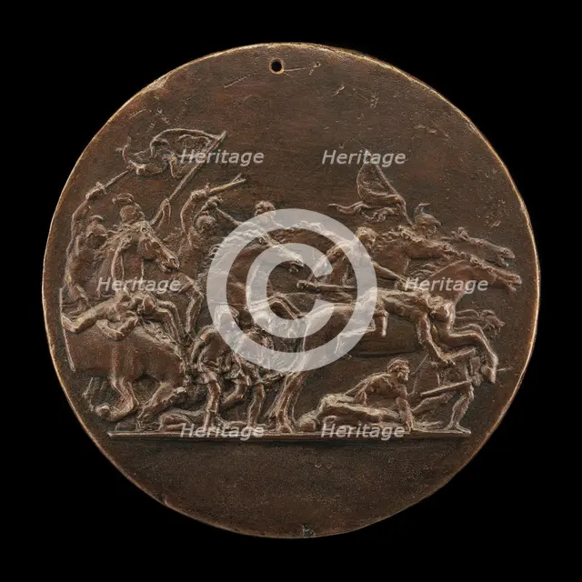 Cavalry Charge [reverse]. Creator: Danese Cattaneo.