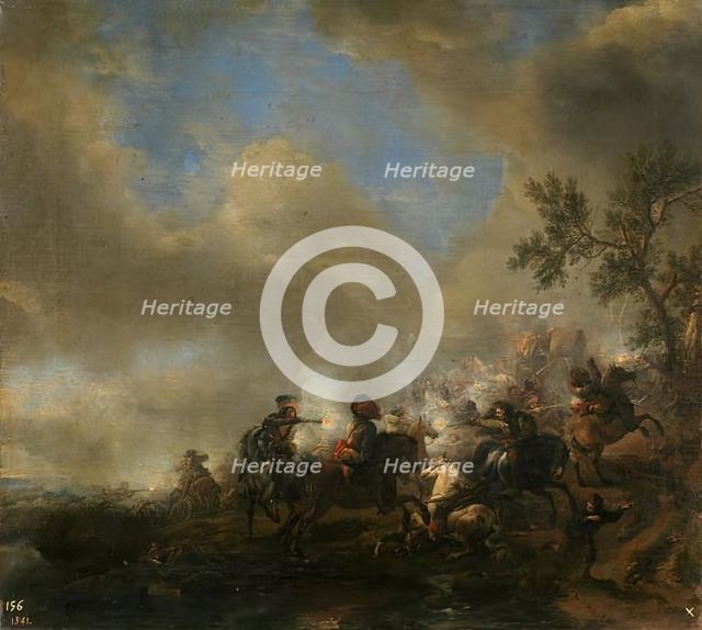 Cavalry Combat, 1650s. Creator: Philip Wouverman.