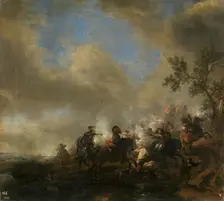 Cavalry Combat, 1650s. Creator: Philip Wouverman