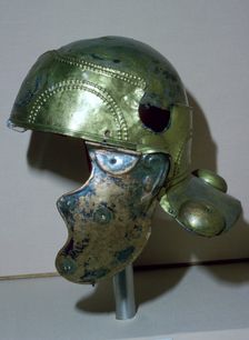 Cavalry combat helmet, Roman Britain, from Witcham Gravel, Ely, Cambridgeshire, 1st century AD