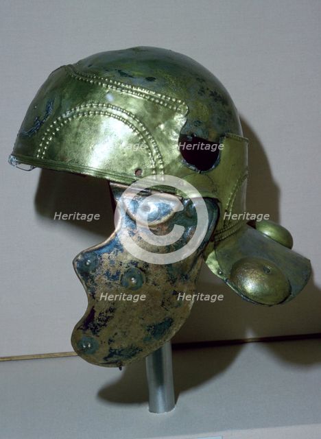 Cavalry combat helmet, Roman Britain, from Witcham Gravel, Ely, Cambridgeshire, 1st century AD. Artist: Unknown