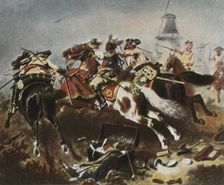 Cavalry engagement at Rossbach, 5 November 1757, (1936). Creator: Unknown