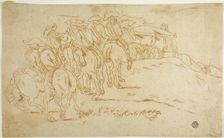 Cavalry Escorting Coach, n.d. Creator: Hendrik Verschuring