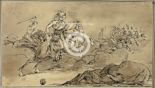 Cavalry Going Into Battle, 1813. Creator: James Stuart.
