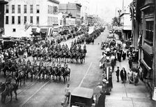 Cavalry in a parade, USA, 1920
