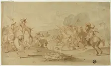 Cavalry in Battle, n.d. Creator: Philip Wouverman