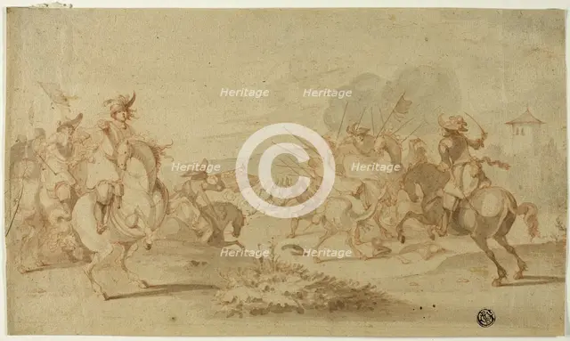 Cavalry in Battle, n.d. Creator: Philip Wouverman.