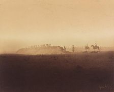 Cavalry Maneuvers, Camp de Châlons, 1857. Creator: Gustave Le Gray