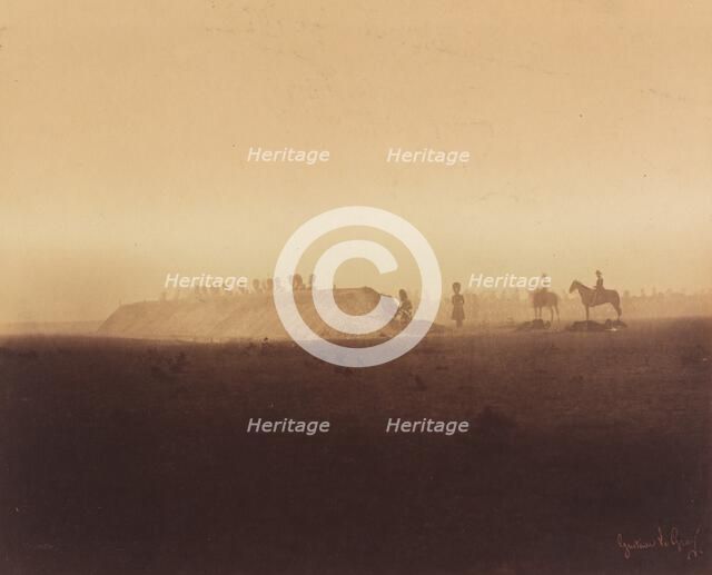 Cavalry Maneuvers, Camp de Châlons, 1857. Creator: Gustave Le Gray.