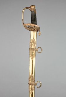 Cavalry Officer's Saber with Scabbard, United States, c. 1860/65. Creator: Unknown