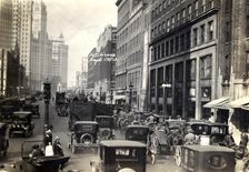 Cavalry on Michigan Avenue in Chicago, Illinois, USA, 1923