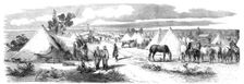 Cavalry quarters at the camp of Chalons - from a drawing by M. Beaucé, 1860. Creator: Unknown