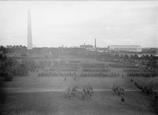 Cavalry Review By President Wilson - Cavalry In Maneuvers, 1913. Creator: Harris & Ewing