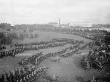 Cavalry Review By President Wilson - Cavalry In Maneuvers, 1913. Creator: Harris & Ewing
