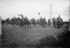 Cavalry Review By President Wilson - Cavalry In Maneuvers, 1913. Creator: Harris & Ewing