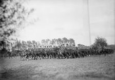 Cavalry Review By President Wilson - Cavalry In Maneuvers, 1913. Creator: Harris & Ewing