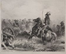 Cavalry Scene, 1836. Creator: Joseph-Louis-Hippolyte Bellangé (French, 1800-1866)