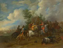 Cavalry skirmish, 1654. Creator: Pieter Meulener