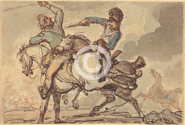 Cavalry Skirmish. Creator: Thomas Rowlandson.