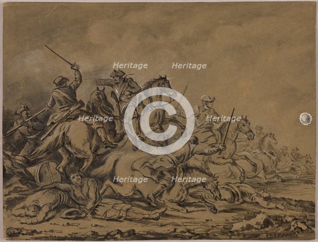 Cavalry Skirmish, n.d. Creator: Unknown.
