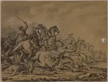 Cavalry Skirmish, n.d. Creator: Unknown