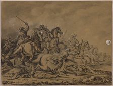Cavalry Skirmish, n.d. Creator: Unknown